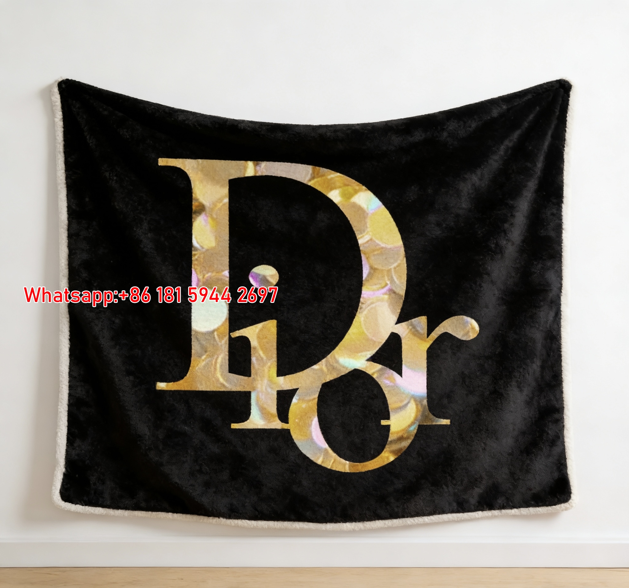 Luxury Dior Floral Flannel Throw Blanket D006